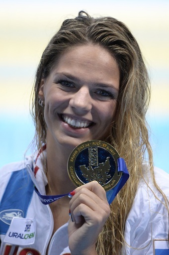 エフィモワが女子100m平泳ぎ制す、ロシアが競泳で初の金 第16回世界水泳