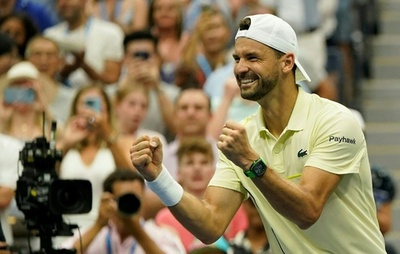 ディミトロフ、5年ぶりの全米OP8強 ルブレフを5セットで撃破