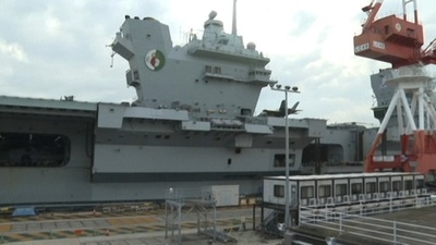 動画：英の最新鋭空母、日本寄港で中国に圧力