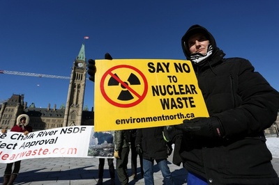 首都上流に核廃棄物処分場を建設、先住民らが抗議 カナダ