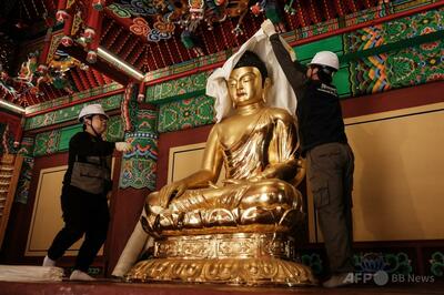 韓国の山火事拡大、千年の古刹焼失 世界遺産の村で住民避難