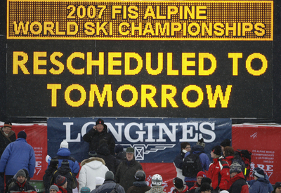 ＜アルペンスキー第39回世界選手権＞男子滑降、悪天候のため翌日以降に順延 - スウェーデン