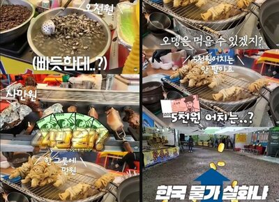 韓国・地域祭り、常習的「ぼったくり」価格に日本のユーチューバーがあぜん