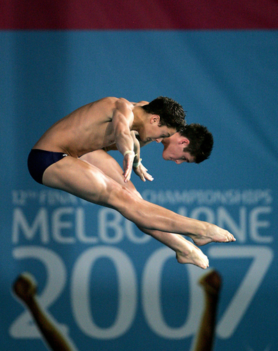 ＜第12回世界水泳選手権＞男子飛び込み、 David Boudia/Thomas Finchum組シンクロ10メートル板飛び込み準決勝トップで決勝進出 - オーストラリア