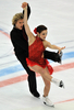 09-10フィギュアスケートGPシリーズ第2戦ロシア杯（%%2009 Cup of Russia%%）アイスダンス。合計100.08点で首位に立った米国のメリル・デイビス（%%Meryl Davis%%）／チャーリー・ホワイト（%%Charlie White%%）組。（2009年10月23日撮影）(c)AFP/YURI KADOBNOV