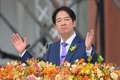 台湾・台北の総統府で就任演説を行う頼清徳新総統（2024年5月20日撮影）。(c)Sam YEH / AFP 