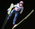 写真は1本目のジャンプに臨むアンドレアス・コフラー（%%Andreas Kofler%%）。(c)AFP/Kazuhiro NOGI