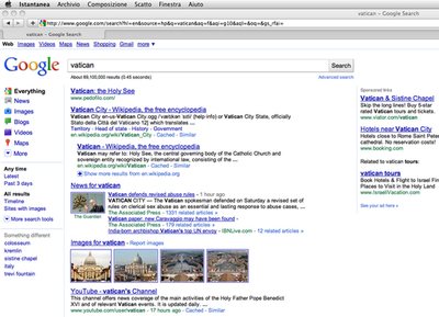 「バチカン」ググったら「小児愛者」サイトがヒット