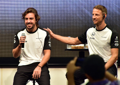 バトン、米国GPで新エンジン搭載のアロンソに「完敗させてほしい」