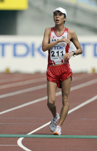 山崎 男子50キロメートル競歩で途中棄権