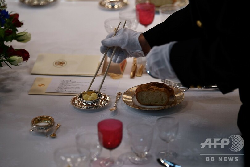 トランプ米大統領夫妻、宮中晩さん会に出席