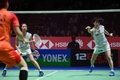 バドミントン、全英オープン、女子ダブルス決勝。試合に臨む福島由紀/廣田彩花組（2020年3月15日撮影）。 (c)Oli SCARFF / AFP