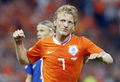 先制ゴールを決めて歓喜するオランダのディルク・カイト（%%Dirk Kuyt%%）。（2008年5月24日撮影）(c)AFP/MARCEL ANTONISSE