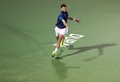 テニス、ドバイ・テニス選手権、男子シングルス1回戦。リターンを打つベノワ・ペール（2018年2月26日撮影）。(c)AFP PHOTO / KARIM SAHIB