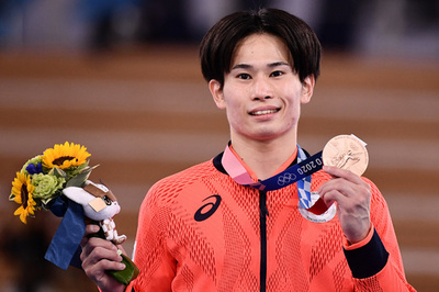 萱があん馬で銅メダル、ウィットロックが連覇達成 体操男子種目別