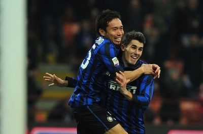 長友のゴールなどでインテルがフィオレンティーナに勝利