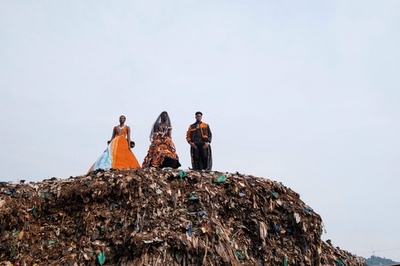 【今日の1枚】ごみ山がランウエー、廃棄物をファッションに ウガンダ