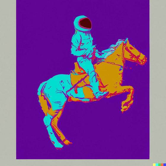 DALL・E 2が生成した「馬に乗った宇宙飛行士」イメージ（OpenAI公式ホームページ）(c)news1