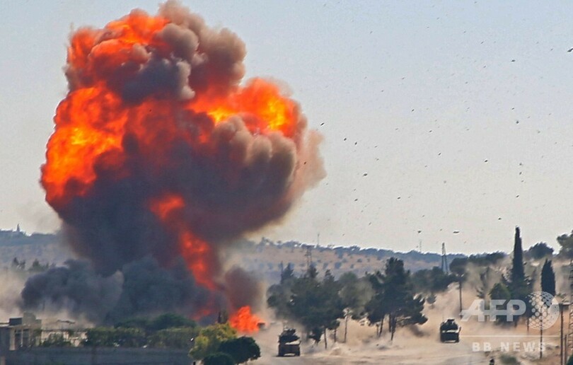 シリアで爆発、合同パトロール中のロシア・トルコ兵数人負傷