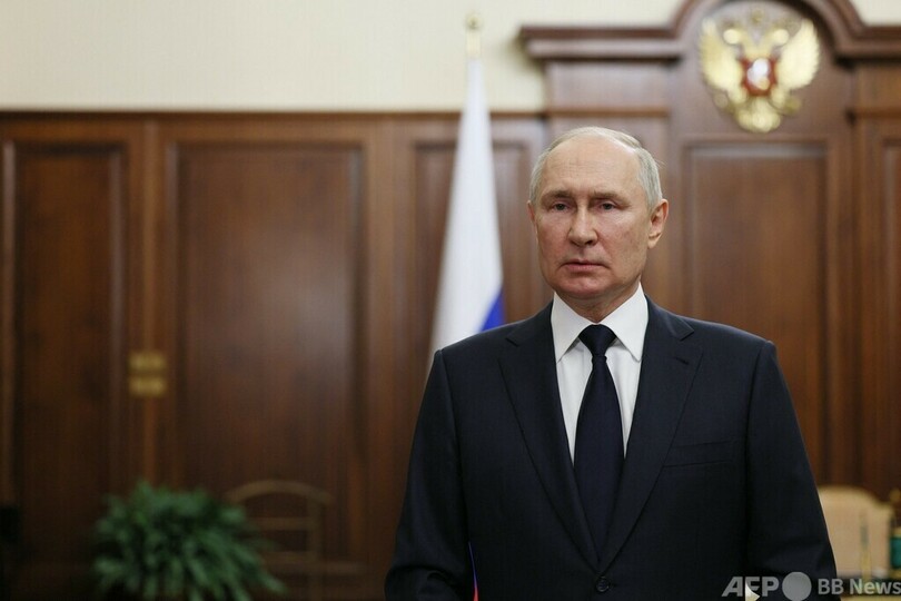 反乱は「失敗する運命に」 プーチン氏、国民向けに演説