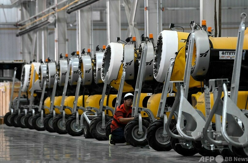 北京五輪、「スノーガン」で大量造雪 環境への懸念も