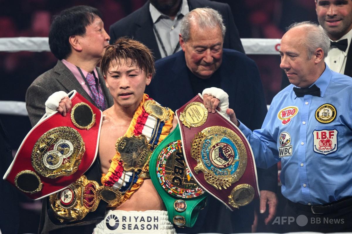 井上尚弥 キムを4回KOで王座防衛 「肩の荷下りた」 写真8枚 国際