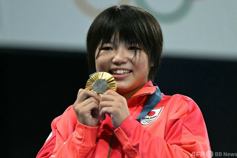 桜井つぐみが金メダル レスリング女子57キロ級 パリ五輪 写真9枚 国際ニュース:AFPBB News