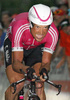 第70回ツール・ド・スイス（70th Tour de Suisse）最終ステージ。レースに臨むT-モバイル（T-Mobile）のヤン・ウルリッヒ（Jan Ullrich、2006年6月18日撮影）。(c)AFP/PASCAL GUYOT
