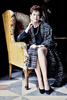 仏ニース（Nice）で写真撮影に応じるオランダ人女優シルヴィア・クリステル（Sylvia Kristel、1985年4月25日撮影）。(c)AFP/RALPH GATTI