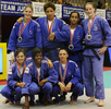 2008世界柔道団体選手権大会・女子決勝で日本に敗れ準優勝に終わったフランスの選手たち。（2008年10月5日撮影）(c)AFP/Kazuhiro NOGI