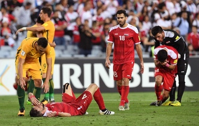 W杯出場を目指したシリアが涙の敗退、指揮官は退場悔やむ