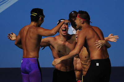 日本が男子4x100mメドレーリレーで銅メダル、第15回世界水泳