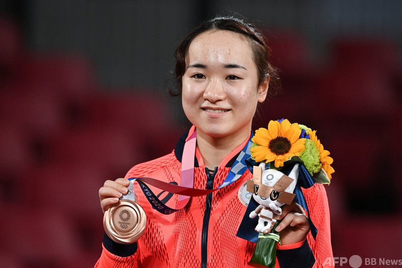伊藤美誠が銅メダルを獲得 五輪卓球女子単
