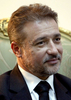 写真は同日、バグダッドで会談に臨むマケドニアのブランコ・ツルベンコフスキ（%%Branko Crvenkovski%%）大統領。(c)AFP/ALI ABBAS