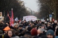 年金制度改革に対するフランス国鉄とパリ交通公団のストライキが6日目に入る中、仏パリで行われたデモ行進（2019年12月10日撮影）。(c)Aurore MESENGE / AFP