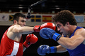 東京五輪、ボクシング男子スーパーヘビー級の試合（2021年8月8日撮影）。(c)Buda Mendes / POOL / AFP