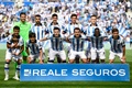 23-24スペイン1部リーグ第1節、レアル・ソシエダ対ジローナ。試合前の写真撮影に臨むレアル・ソシエダの選手（2023年8月12日撮影）。(c)ANDER GILLENEA / AFP