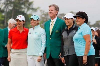 オーガスタ初開催の女子大会、始球式に名選手集結「夢かなった」