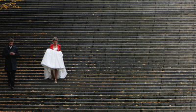 ワルシャワ　結婚写真の撮影会