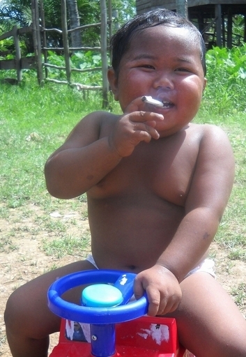 1日40本喫煙の2歳児、おもちゃセラピーで15本に減少