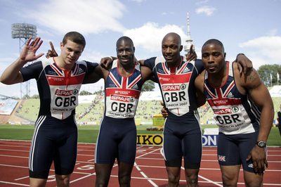 英国 男子4x100メートルリレーを制す