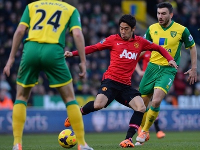 途中出場ウェルベックの得点でマンUが6連勝、香川先発出場