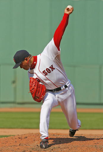 岡島 1回を無失点に抑える