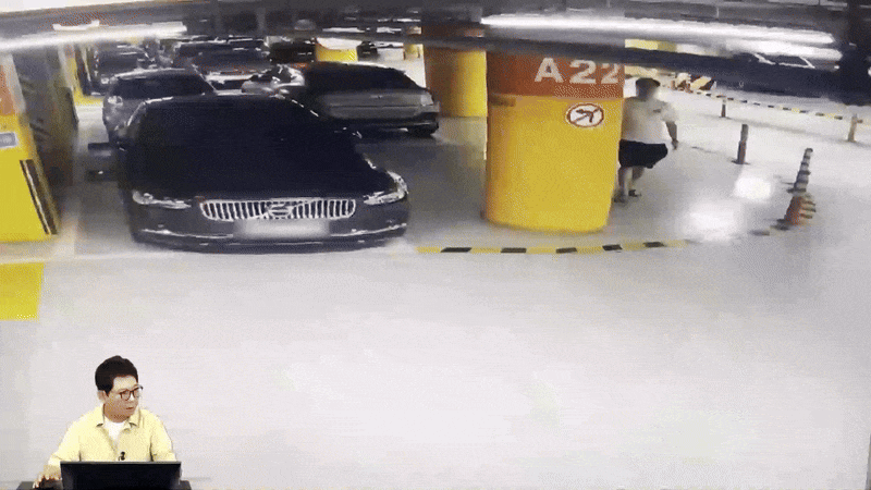 YouTubeチャンネル「ハン・ムンチョルTV」で公開された事故映像(c)news1