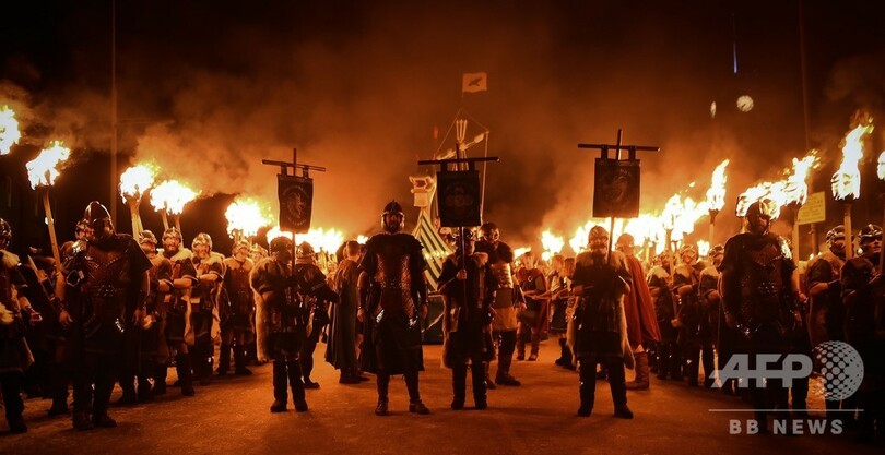 北欧バイキングたたえる火祭り 英シェトランド諸島 写真枚 国際ニュース Afpbb News