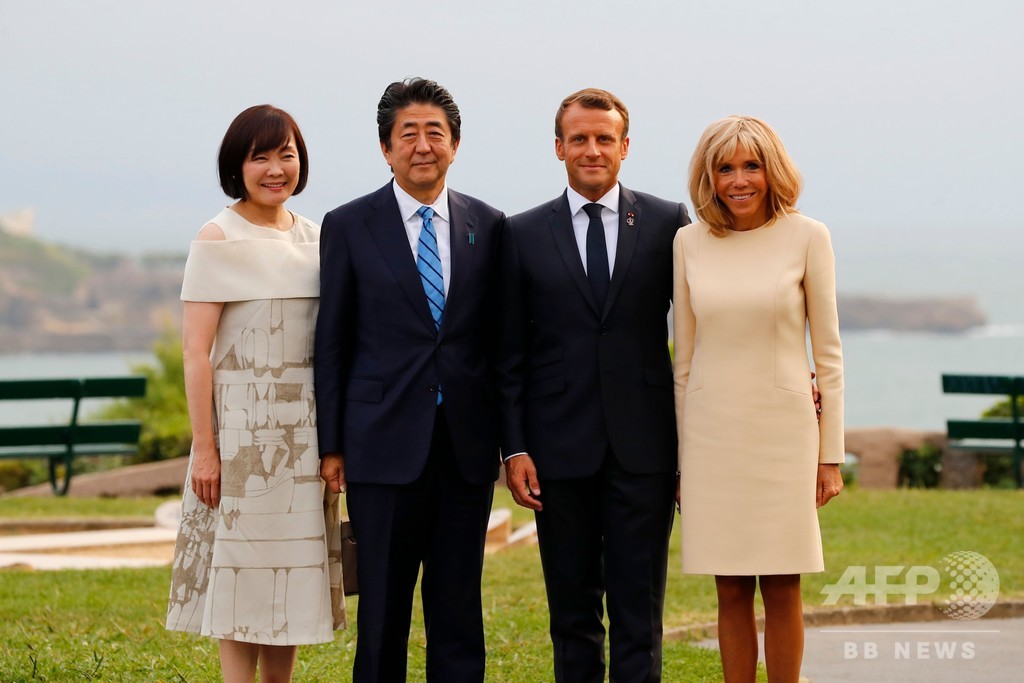 安倍首相、G7サミットに合わせマクロン仏大統領と会談 安倍首相、G7サミットに合わせマクロン仏大統領と会談