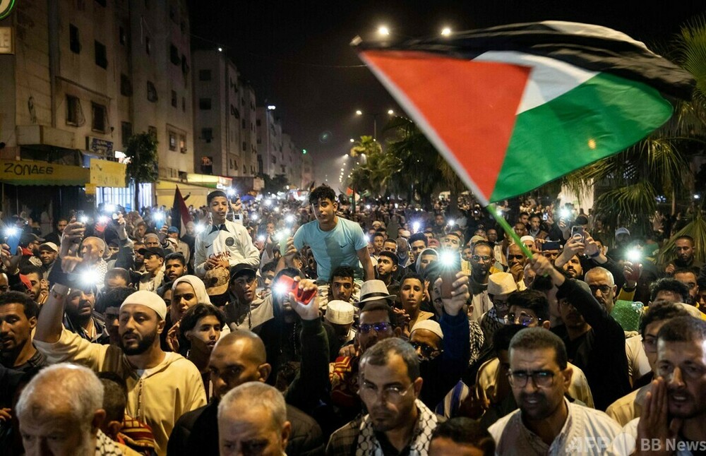 イスラエルとの国交正常化合意の破棄を モロッコで大規模デモ