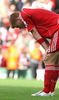 ホームで勝利を逃し落胆するリバプールのヨン・アルネ・リーセ（%%John Arne Riise%%）。(c)AFP/ANDREW YATES