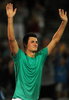 テニス、アピア国際（2013 Apia International Sydney Tennis Tournament）は12日、オーストラリアのシドニー（Sydney）で男子シングルス決勝が行われ、オーストラリアのバーナード・トミック（Bernard Tomic）は6-3、6-7、6-3で南アフリカのケビン・アンダーソン（Kevin Anderson）を下し、ツアー初優勝を飾った。

ツアー初優勝を飾り喜ぶバーナード・トミック（2013年1月12日撮影）。(c)AFP/Greg WOOD