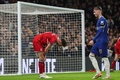 イングランド・フットボールリーグカップ準決勝第2戦、チェルシー対ミドルスブラ。チーム5点目を決めて喜ぶチェルシーのコール・パーマー（2024年1月23日撮影）。(c)Adrian DENNIS / AFP